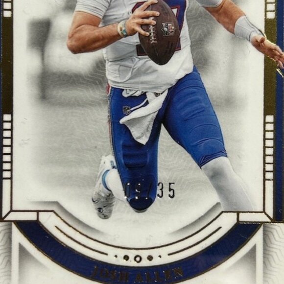 Josh Allen 2023 Panini National Treasures #10 Gold #/35 BUFFALO BILLS PSA 9 MINT - Picture 3 of 3